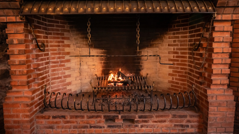 antique fireplace