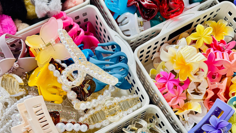 Claw clips in basket