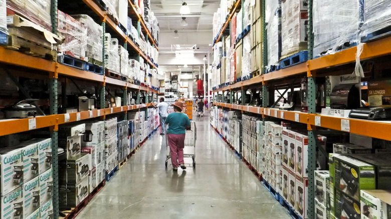 Customers shopping in the home goods section of Costco.