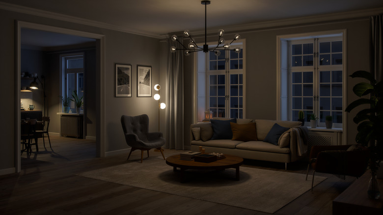Dark living room