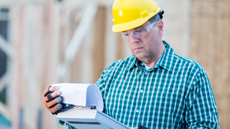 Contractor at a construction site