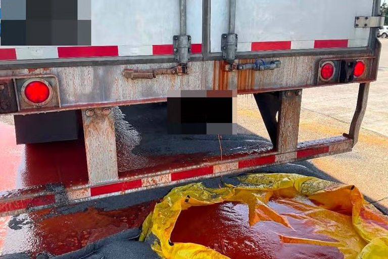 Firefighters follow the spicy trail after semi-truck leaks 40,000 pounds of Frank's RedHot on Ohio highway