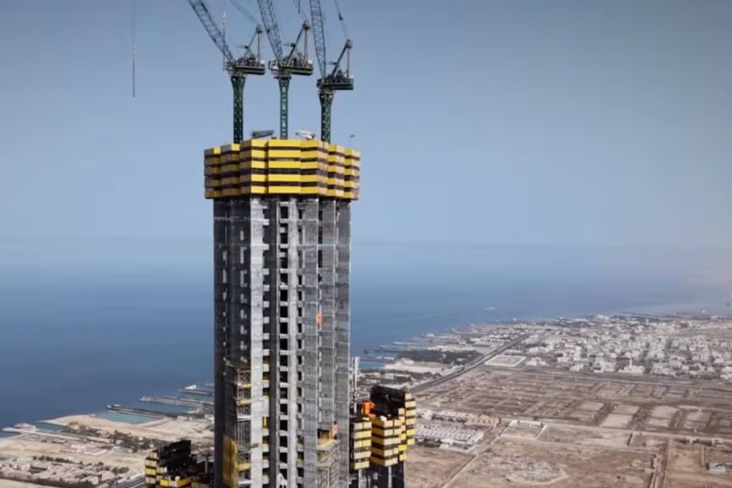 Saudi Arabia's Jeddah Tower passes 100 floors on its way to becoming first kilometre-high building