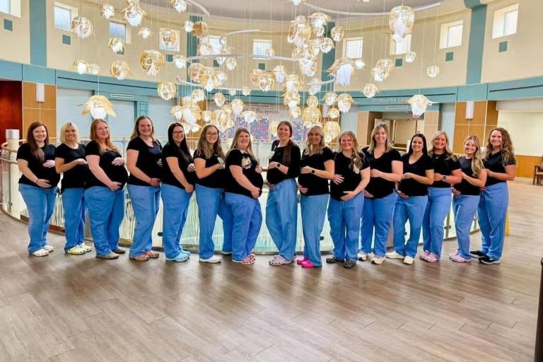 Seventeen Ohio labor nurses are pregnant at once, beating their unit's 2019 record of 11 nurses
